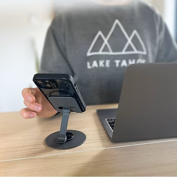 Support de téléphone de bureau réglable, pliable à rotation 360°