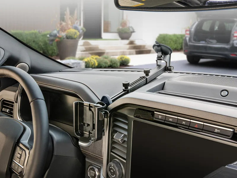 Support de téléphone voiture à ventouse pare‑brise avec bras réglables multi‑longueurs